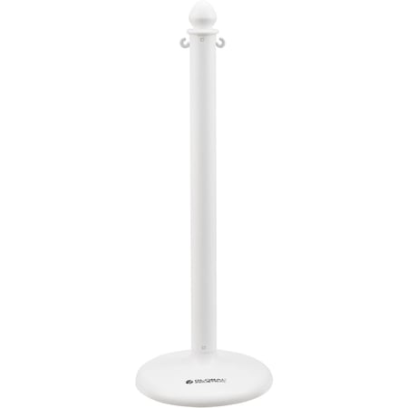Global Industrial Medium Duty Plastic Stanchion Post, 41H, White 708552WH